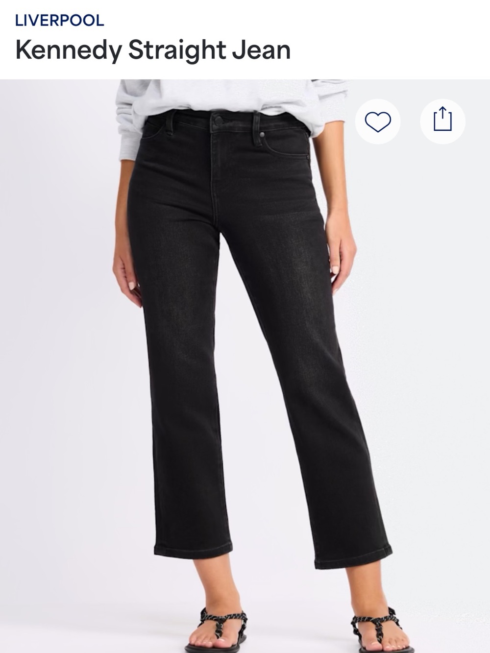 Liverpool Kennedy Straight-Leg Jeans in Black
